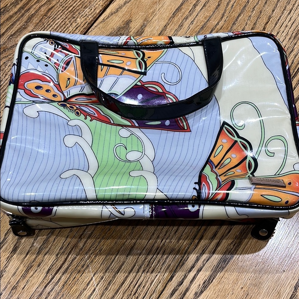 Stephanie Johnson Multicolor Butterfly Cosmetic Case